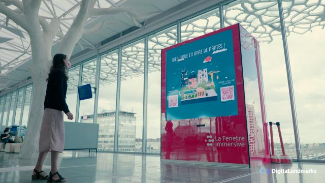 La fenêtre immersive dans le nouveau hall de la gare de Nantes