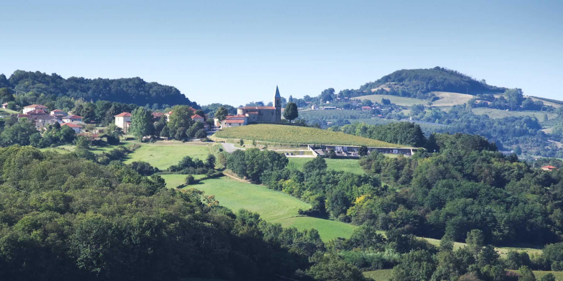 Paysage vallone en Porte de DrômArdèche