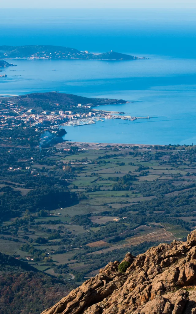 Panorama sur le golfe du Valinco depuis le Col de Siu