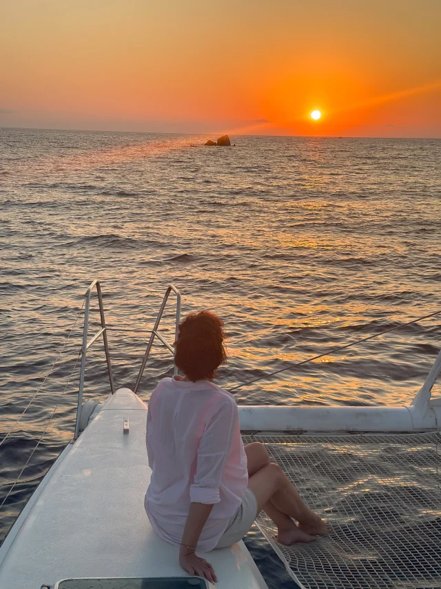 Atardecer Catamarán Valinco Decouverte
