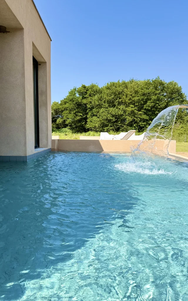 Piscine extérieure en plein maquis Baracci