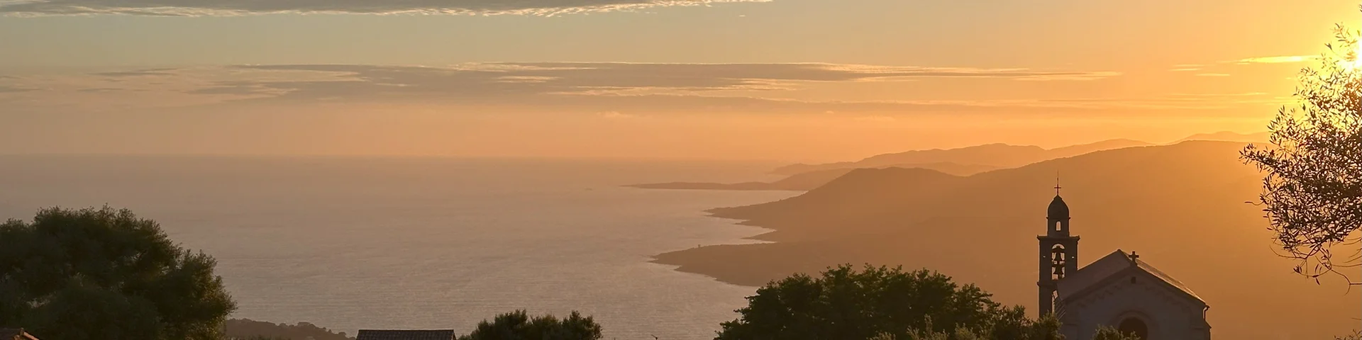 Sunset sur le golfe du Valinco depuis Viggianello