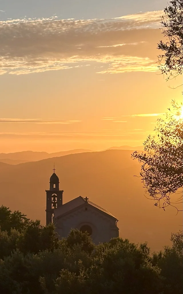 Sunset sur le golfe du Valinco depuis Viggianello