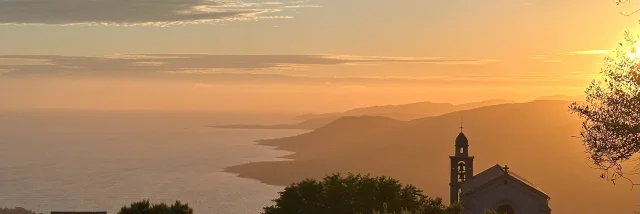 Sunset sur le golfe du Valinco depuis Viggianello