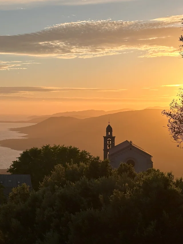 Sunset sur le golfe du Valinco depuis Viggianello
