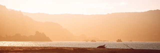 L'heure dorée sur le littoral du golfe du Valinco