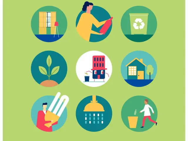 Illustrations of eco-friendly gestures