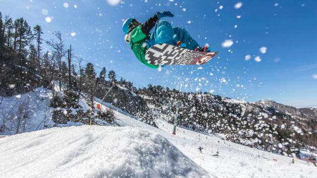 Snowboarder en La Pierre Saint-Martin