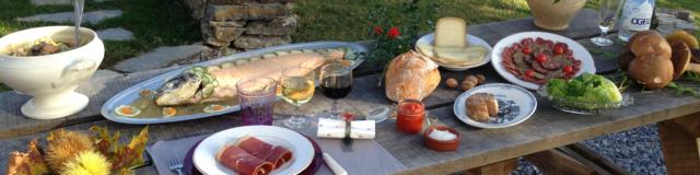 Table de spécialités gastronomiques locales du Béarn