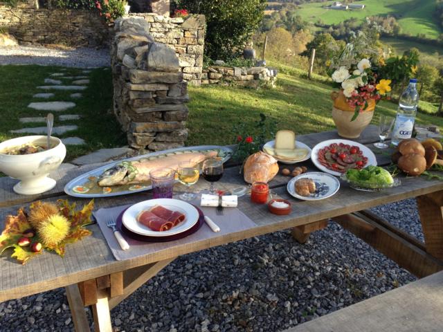 Table de spécialités gastronomiques locales du Béarn