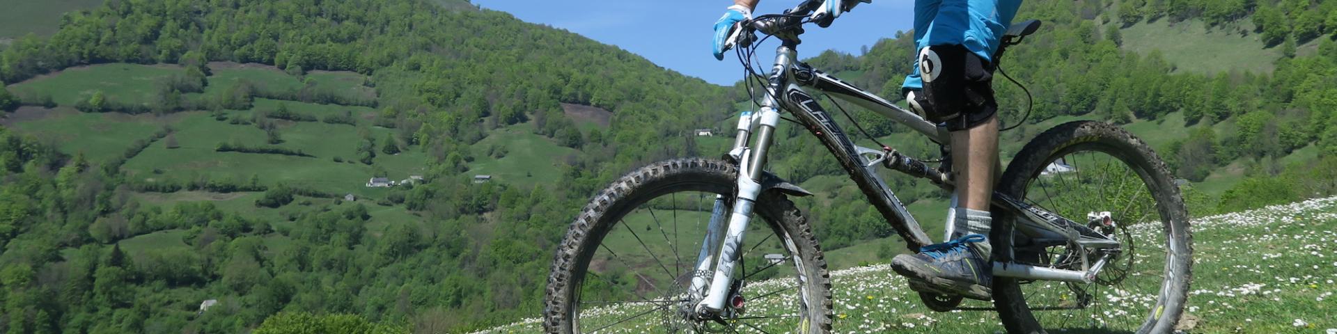 Ciclista en bicicleta de montaña