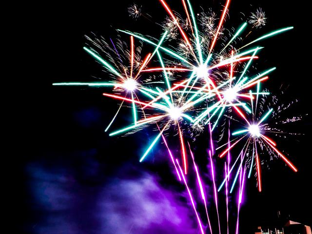 Fuegos artificiales en La Pierre Saint-Martin