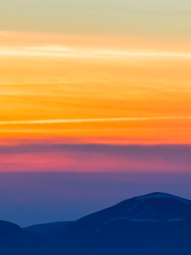 Coucher De Soleil La Pierre Saint Martin, Pyrénées béarnaises