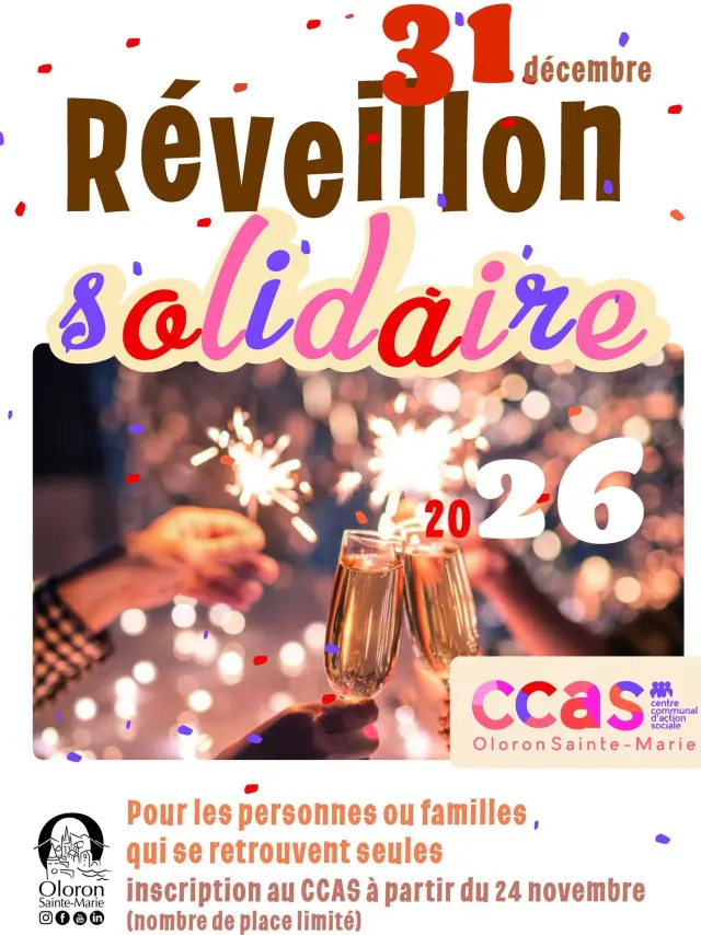 Reveillon solidaire de la Saint-Sylvestre à Oloron Sainte-Marie en Pyrénées béarnaises