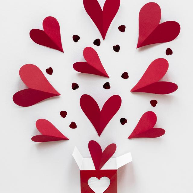 Vue Dessus Du Beau Concept Saint Valentin