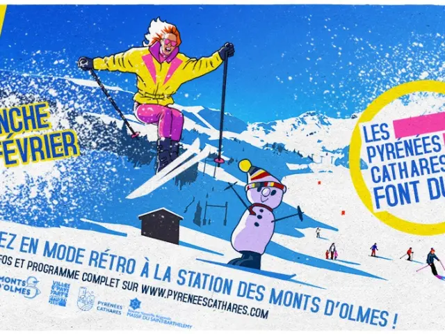 visuel les Pyrénées Cathares font du ski