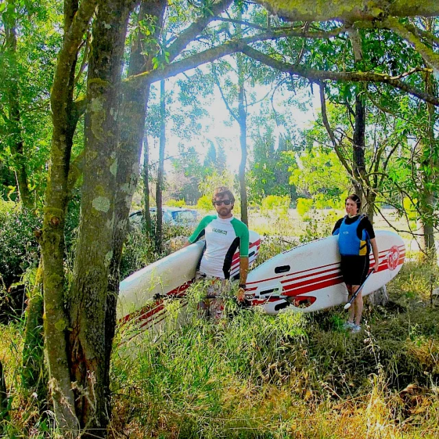 Sup Stand Up Paddle Riviere France Moniteur Avec Planche