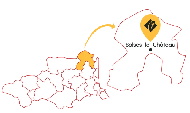 Carte Salses Le Chateau