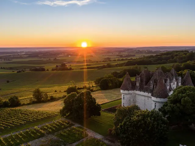 France, Dordogne (24), Périgord Pourpre, Monbazillac, château de Monbazillac, (vue aérienne)//France, Dordogne, Purple Perigord, Monbazillac, Castle of Monbazillac, (aerial view)