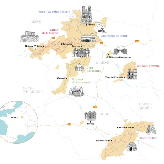 Carte Route Touristique Du Champagne