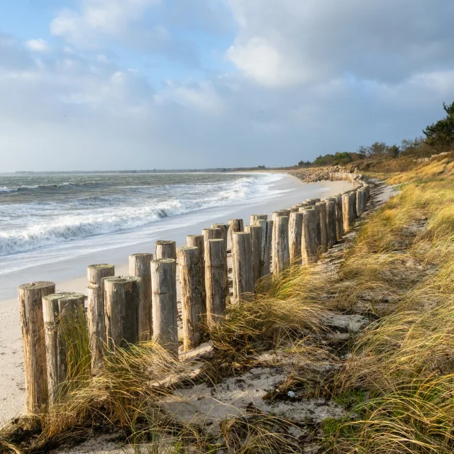 Mousterlin beach in winter