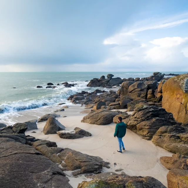 Walk by the sea in Walk by the sea in Beg-Meil in winter