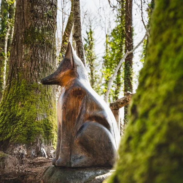 Wood Sculpture Dun Renard Dans Le Bois De Penfoulic 1