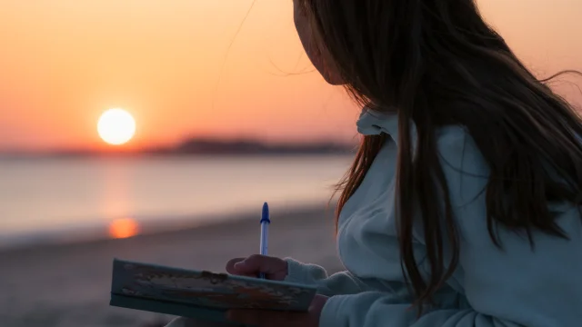Sunset on Mousterlin beach