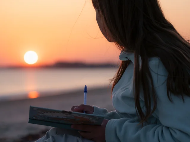 Sunset on Mousterlin beach