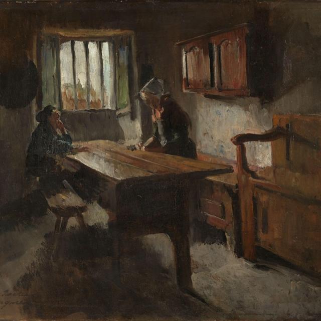 Farm Interior From Rochefort En Terre Brittany 1881 Harriet Backer