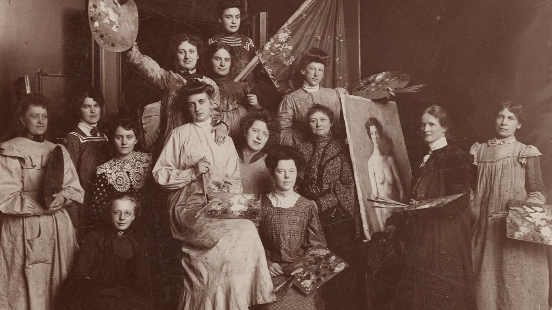 Harriet Backer Avec des étudiants 1905
