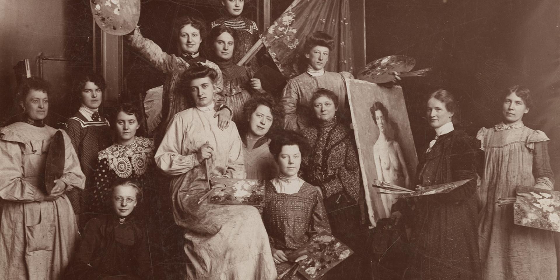 Harriet Backer Avec des étudiants 1905