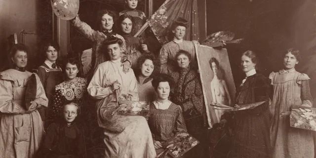Harriet Backer Avec des étudiants 1905