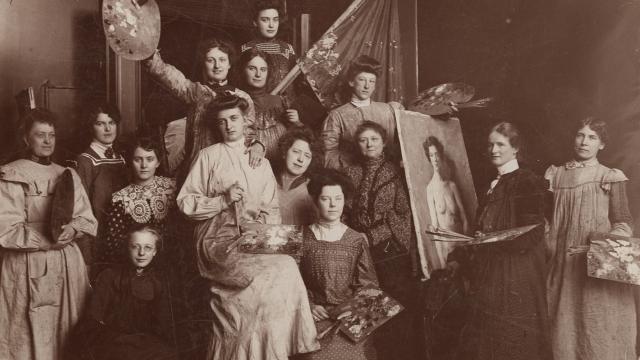 Harriet Backer Avec des étudiants 1905