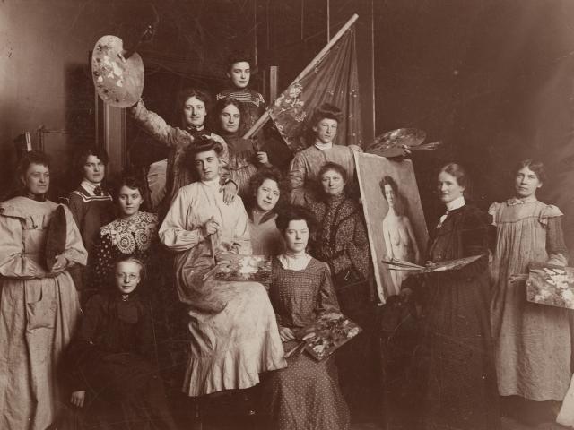 Harriet Backer Avec des étudiants 1905