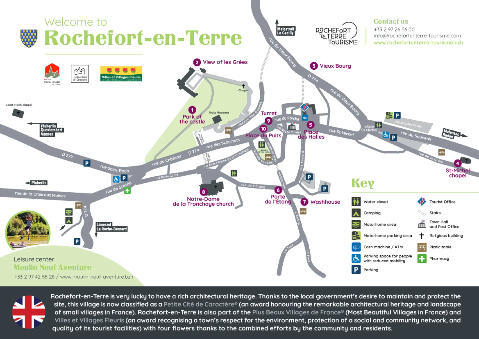 Heritage Tour Rochefort En Terre Map Uk