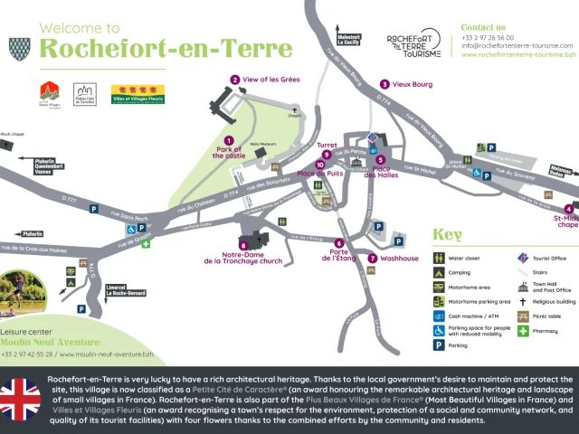 Heritage Tour Rochefort En Terre Map Uk
