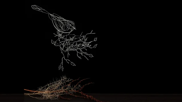 Catherine Gontier Rochefort En Terre Sculpture Oiseau Nid Feuille De Saule