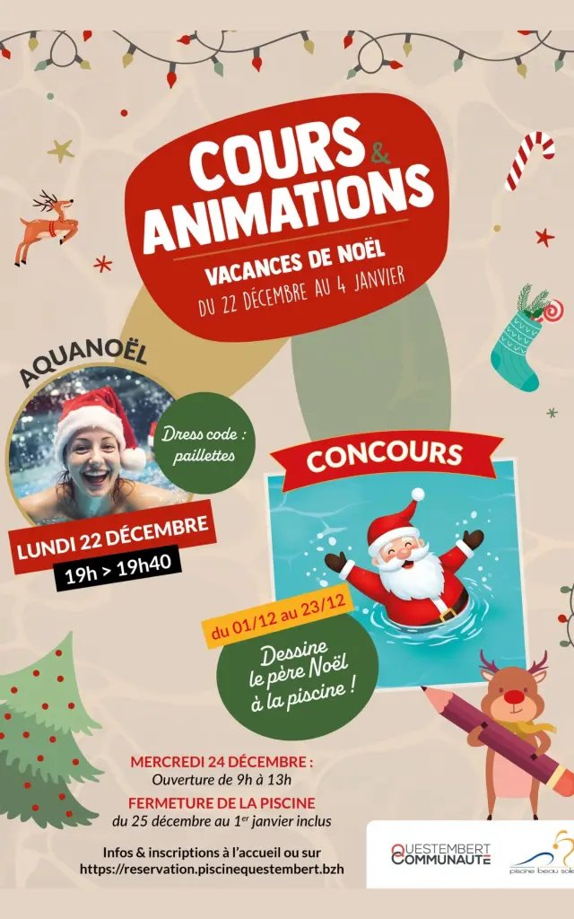 Piscine Questembert Vacances De Noel 2025