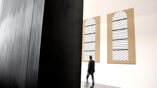 Cartons des vitraux de Conques au musée Soulages de Rodez