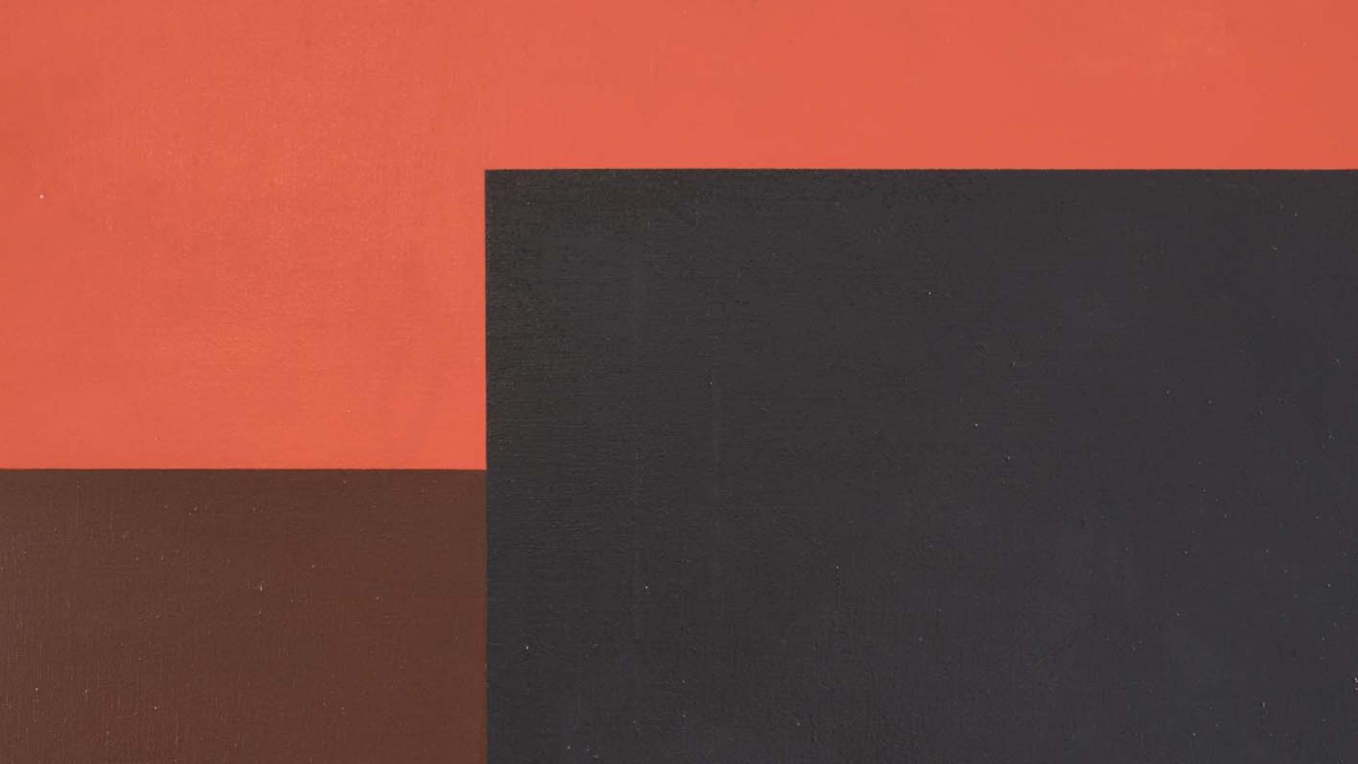 Tableau d'Aurélie Nemours avec trois formes rectangulaires