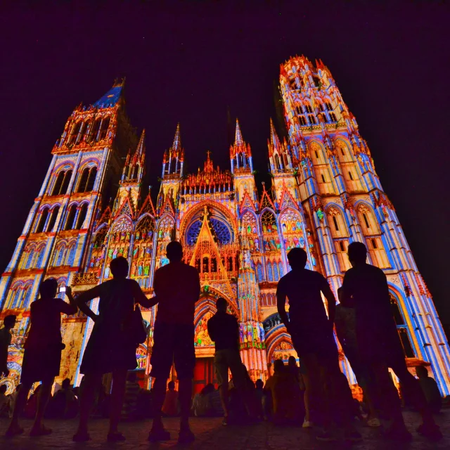 Cathédrale De Lumière Rouen Projectie Kunst Cathédrale de Rouen Notre-Dame Gothique Zomerseizoen