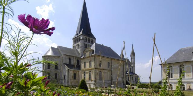 abbaye, Saint-Martin-de-Boscherville, monument, jardin, parc, nature, histoire, religieux, fleur,