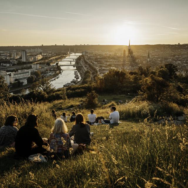 colline, côte, sainte-catherine, rouen, panorama, nature, vue, paysage, insolite,