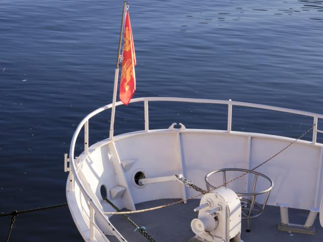 Boot am Ufer der Seine, Rouen