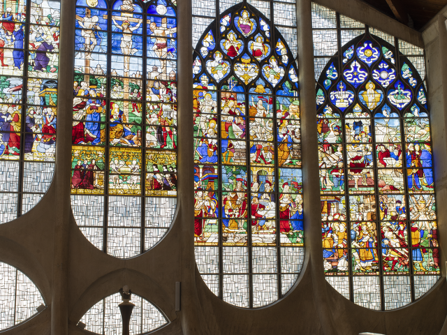 église, Jeanne d'Arc, architecture, vitrail, bois, rouen, histoire, patrimoine