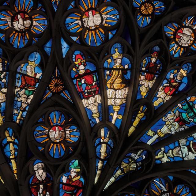 Abbatiale Saint-Ouen Vitrail Couleurs Décors Détails Histoire Représentations religieuses Monument Rouen Centre-ville