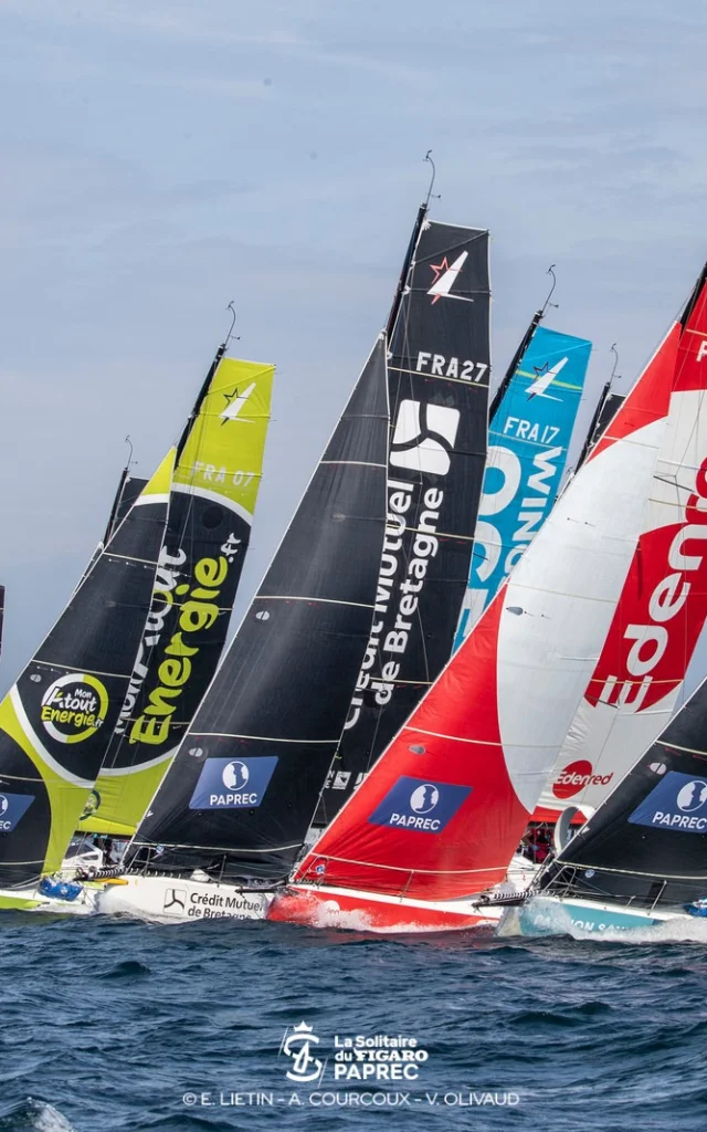 Départ de la 3ème étape de La Solitaire du Figaro Paprec 2023, de la Baie de Morlaix à Piriac sur Mer, Roscoff le 10/09/2023