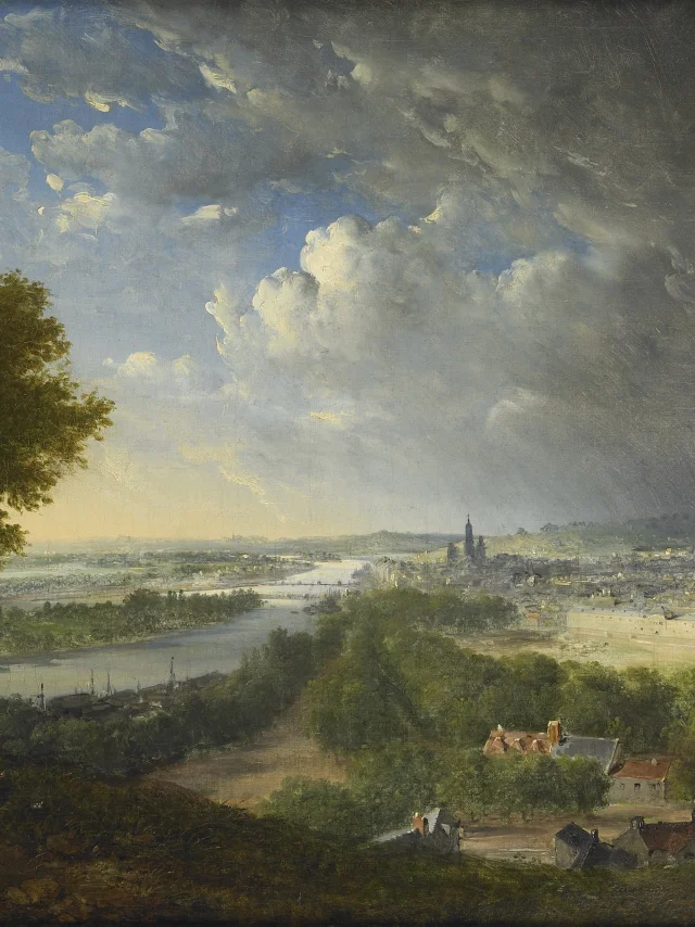 Charles-Marie Bouton, Rouen vue de la colline Sainte-Catherine, vers 1825, Musée des Beaux-arts de Rouen, D 2004 13 1