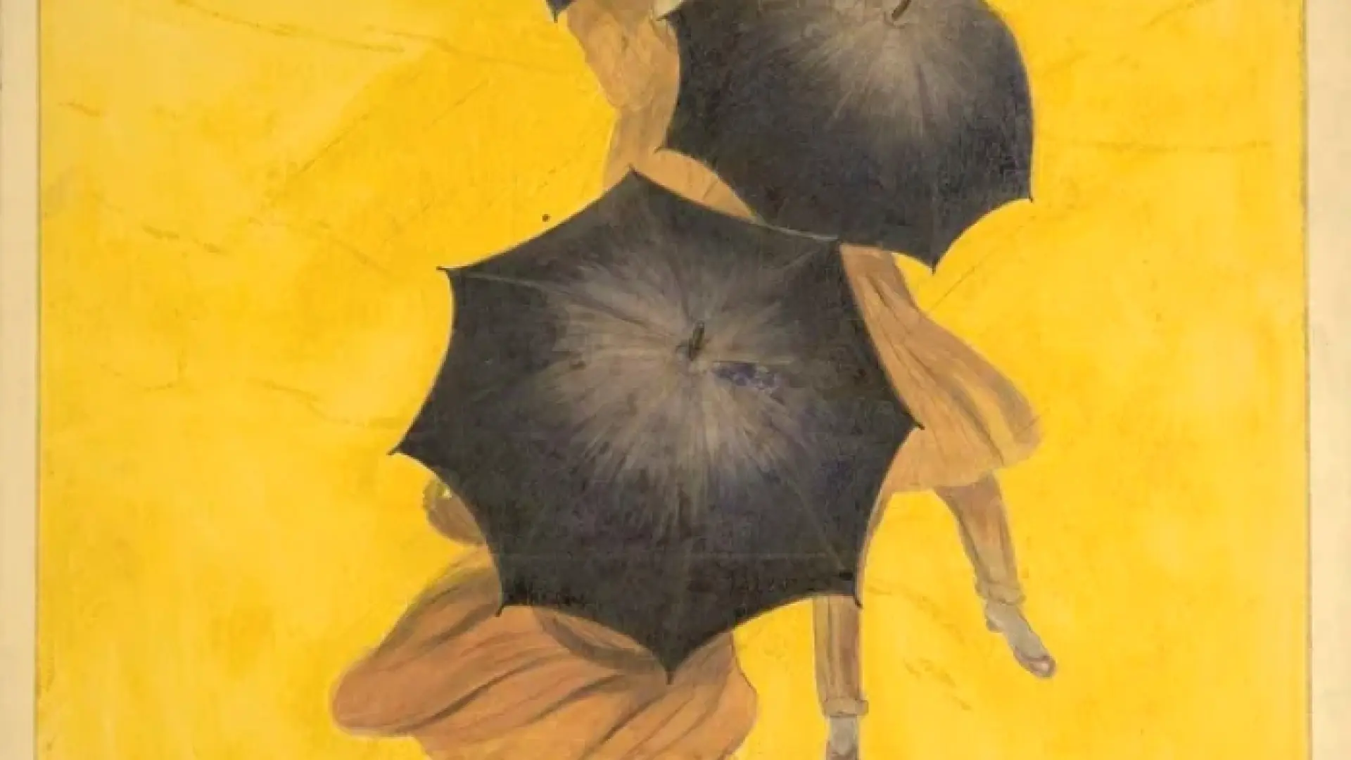 Pluie 108 Maquette Affiche Publicitaire Parapluie Revel Cappiello 1922